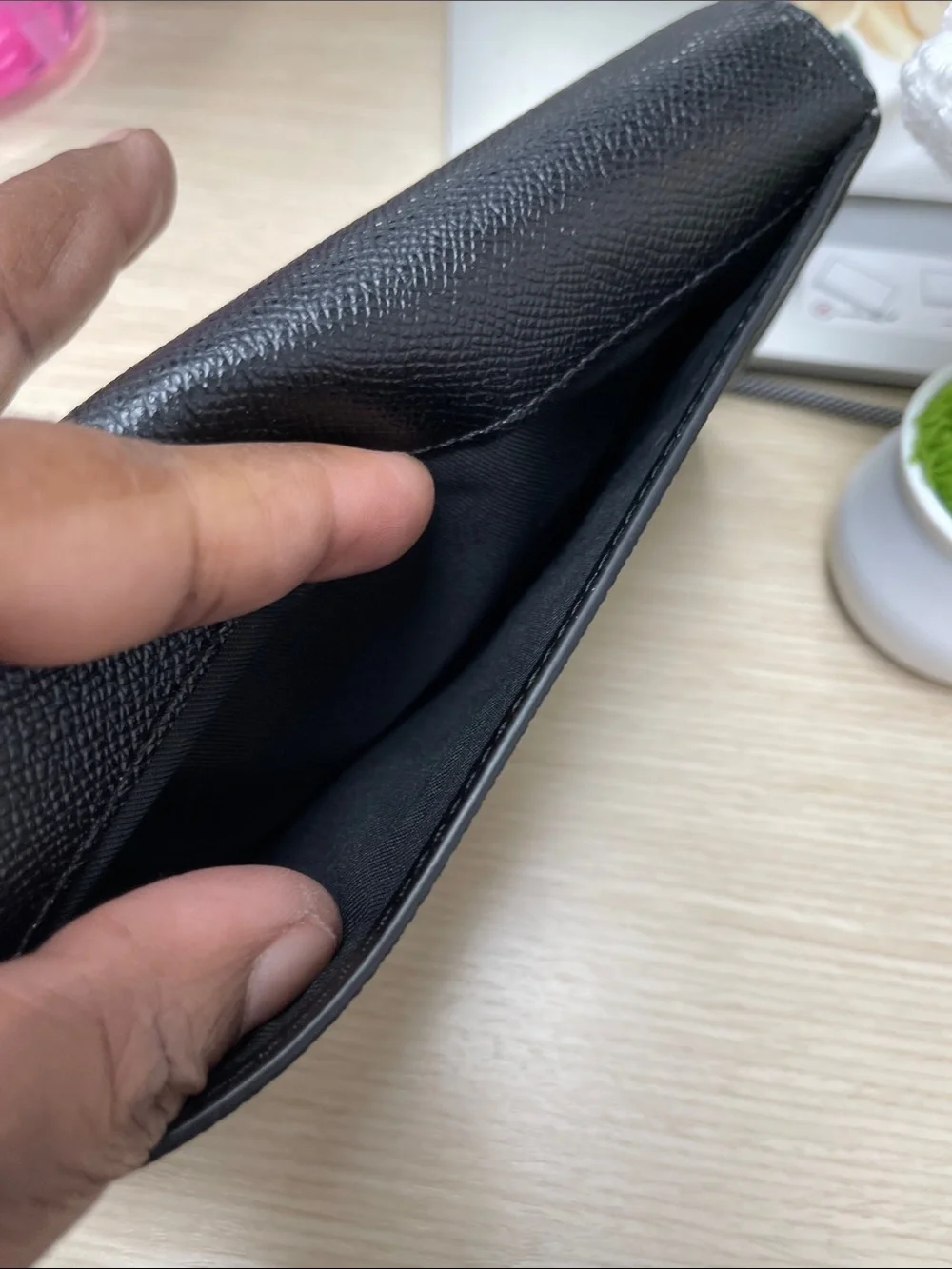 Coach Crossgrain Women’s Leather Slim Envelope Wallet Black NWOT